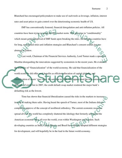 Analysis of The Credit Crunch Has Shattered Americas Neoliberal Dream Article by Heather Stewart