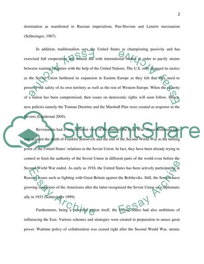 The Origins of Cold War