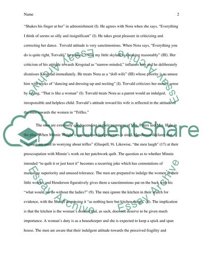 A Dolls House and Trifles