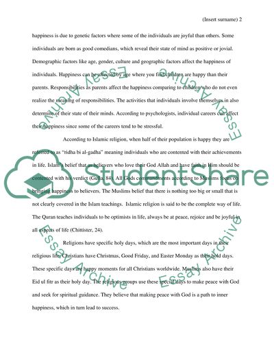 Happiness and Religion