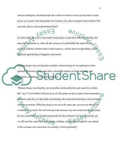 Do we need to believe in a God or does God need us to exist