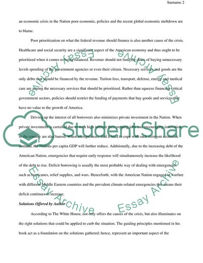 Reasons for Debt Crisis