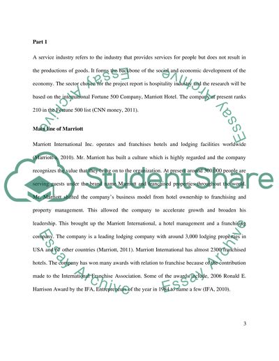 Main Line of Marriott - Implementation of Concept in Different Countries