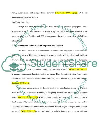 Organizational Structure Paper