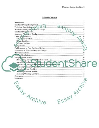 Understanding and overcoming Database Design conflicts