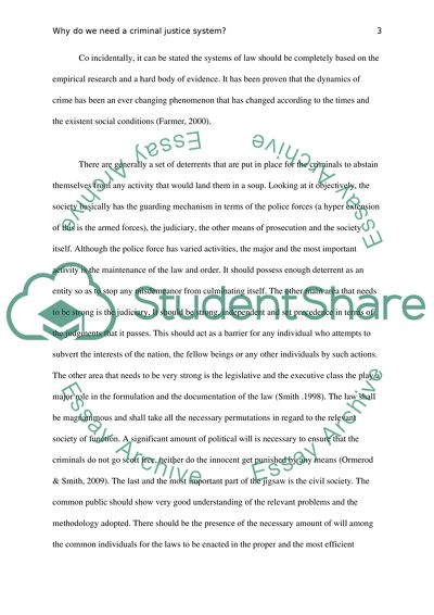 Why Do We Need a Criminal Justice System