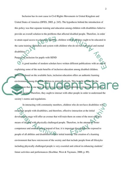 Audit of Current Provision of the Learning Environment of Intervention Groups