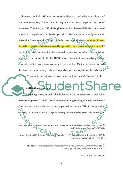 The Saudi Arbitration Law 1983