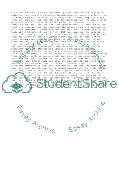 Security Planning and Assessment