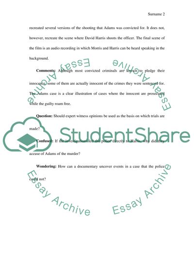 The Movie The Thin Blue Line, By Errol Morris