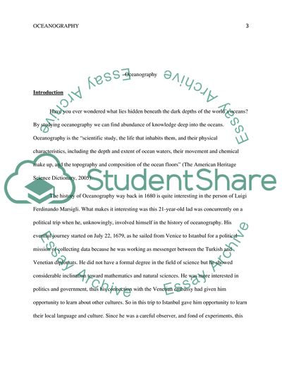 The History and Development of Oceanography