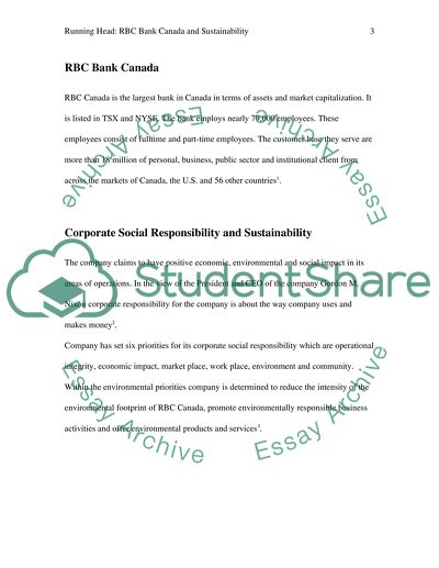 RBC bank (Canada) & sustainability