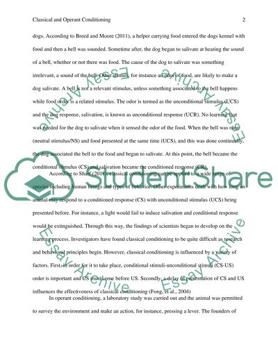 Classical and Operant Conditioning