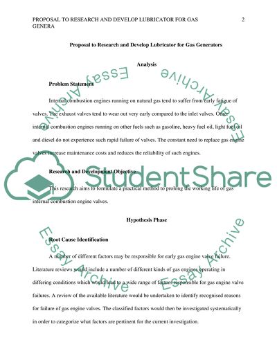 Proposal to Research and Develop Lubricator for Gas Generators
