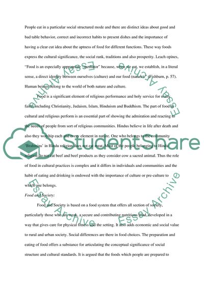 Food and Culture Interrelation