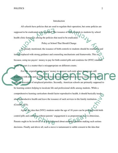 Policy at School That Should Change