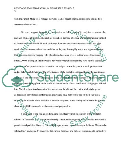 RTI^2 - Position Paper - Response to Intervention in Tennessee Schools