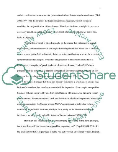 Culture and Ethical Values - Mills Harm Principle