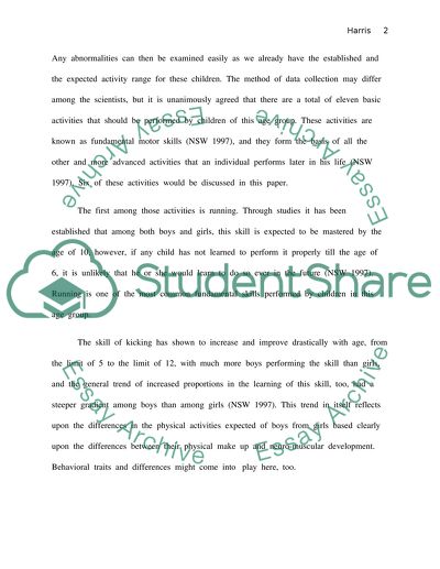 Child Physical Performance: The Concept of Motor Development