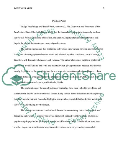 Analysis of Ego Psychology and Social Work Book by Eda G. Goldstein