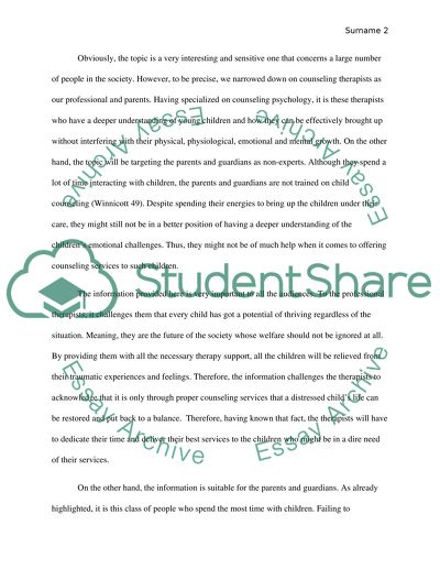 Child Counseling Brochure