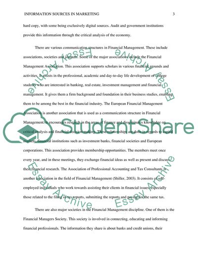 Information Sources in Marketing