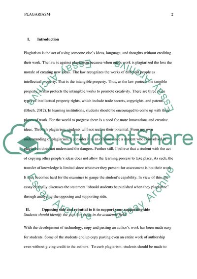 Should Students Be Published if Plagiarize
