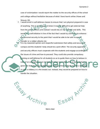 Safety within the Residence of the College