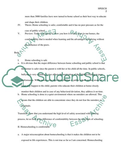 Why Is Homeschooling Better than Public Schools Speech