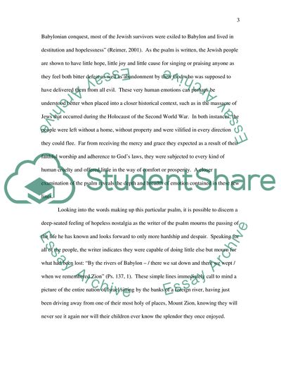 The Old Testament Analysis
