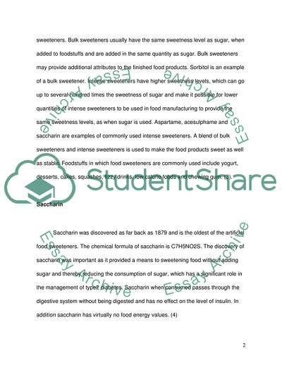 Give an account of the nature of the various types of sweetener that can be used by food manufacturers. Also, illustrate your answer with typical examples of the substances used and their applications