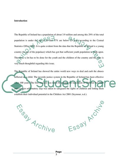 Irish State towards Residential Child Welfare Policy