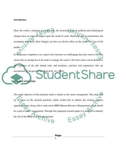 What has happened to careers To what extent can and should HRM be a part of career management