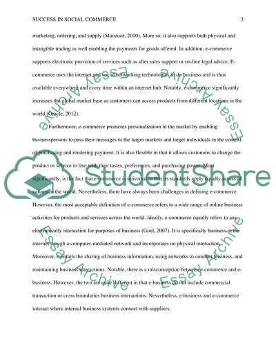 What Defines Success in Social Commerce