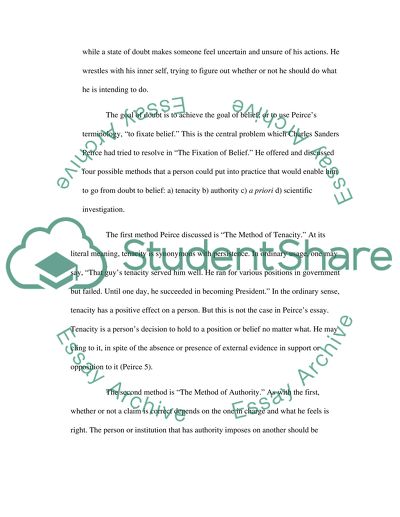 The Fixation of Belief