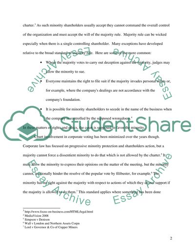 A Question of Corporate Law