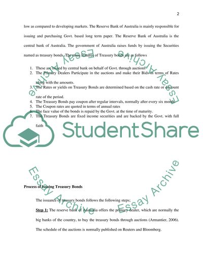 Functions of Australian Bonds