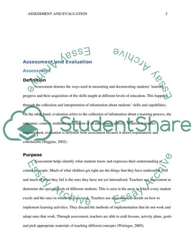 Assessment and Evaluation in the Instructional Design Process