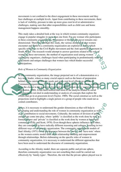 Women Community Organizers often Engage Popular Struggles on More Than One Front