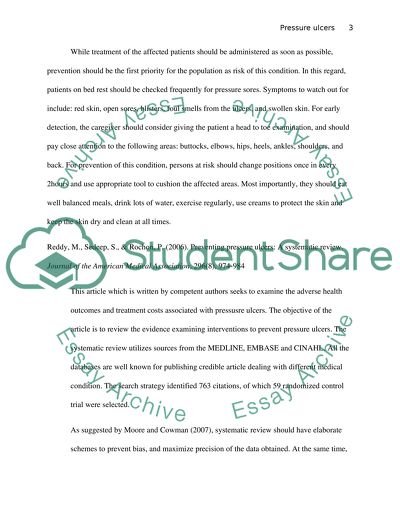 Pressure Ulcers: Treatment and Prevention Strategies