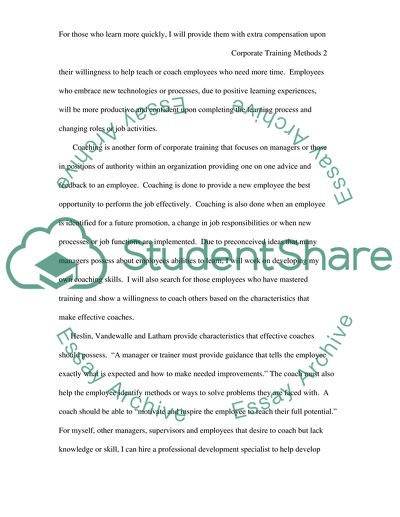 Corporate Training Methods