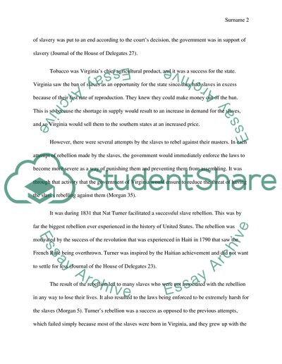 The History of Slavery in Virginia