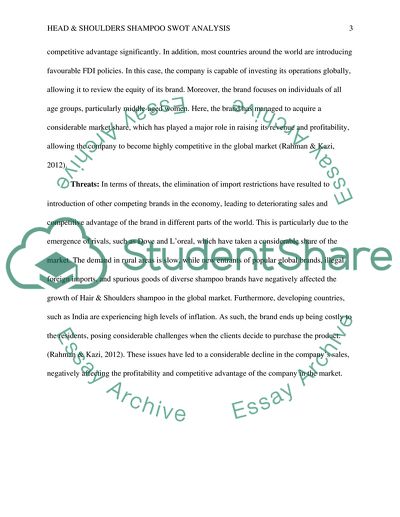 Head and shoulders marketing strategy picture