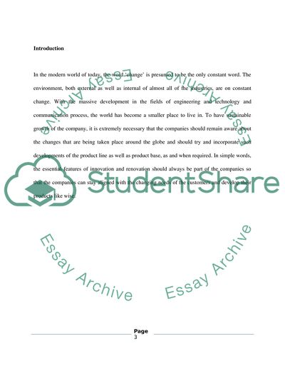 Renovation And Innovation In Organizations Marketing