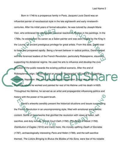 Analysis of The Oath of the Horatii