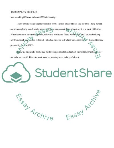 Personality Profiles And Learning Styles Project