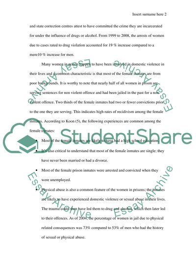 Female Inmates (Corrections)