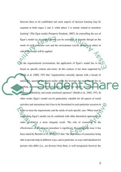 Egans integrative approach to counselling