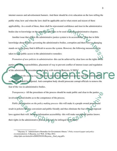 Public Awareness and Access to Administrative Justice Remedies