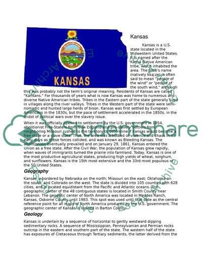 Geography and Geology of the Residents of Kansas